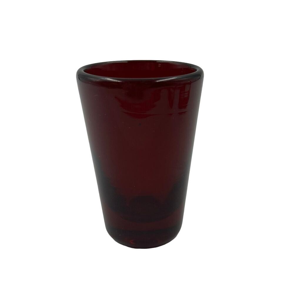 Vintage Anchor Hocking Ruby Red Cordial Single Shot Glass 1980's Thick‎ Glass